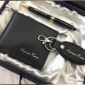 Customize Name On Wallet Keychain and pen With Gift Box Packing (PERFECT GIFT TO SEND YOUR FATHER , HUSBAND , FIANCE OR ANY ONE). 