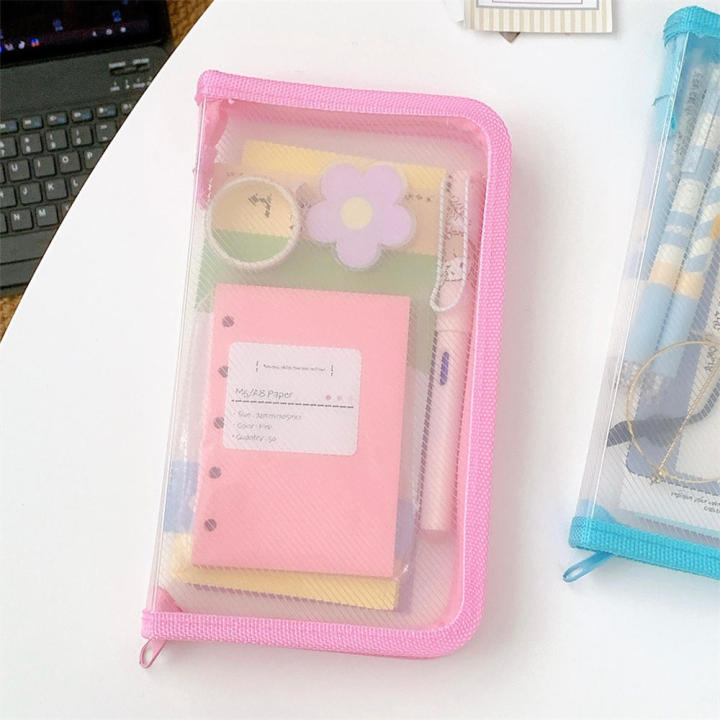 A6%20Size%20File%20Folders%20Compact%20Zippered%20Transparent%20Zipper%20Bag%20Lightweight%20Waterproof%20Stationery%20Storage%20for%20Stationery%20School%20-%20Image%207