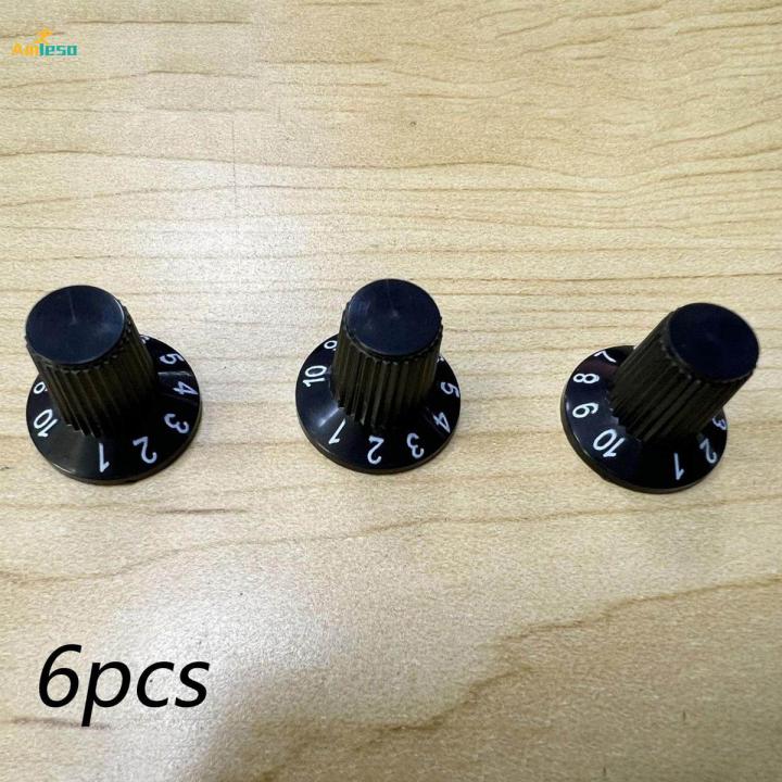 6 Pieces Knob Switch Audio Volume Knob Cap Adjustable 10 Stalls Speaker Knob Volume Control Knob for Speakers Musical Instrument Accs