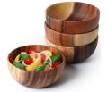 Wooden Bowl made from durable Acacia Wood, multiple uses including salad bowl dry fruit bowl, home and kitchen decor. 