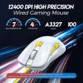 Gaming Mouse ZIDLI M85 RGB Gaming Mouse - Optical Sensor 16,000 DPI-Software Supported - 1000 Hz Polling Rate - Paracord Cable - Lightweigh (White). 