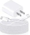 20W USB C Fast Charger for iPad Pro 12.9/11 inch, iPad Air 5th/ 4th, ipad Mini 6, iPad 10th, iPhone 15/15 Pro Max/Plus, Google Pixel 7/7 Pro/ 6/6 Pro/6a/ 5/4, With USB C to C Charging CordSB C to C Charging Cable. 
