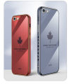 For iPhone 6s / iPhone 6 Back Cover + Wrist Strap Fashion Shiny Maple leaf Plating Square Bumper Phone Case Soft TPU Silicone Shockproof Protective Cover. 