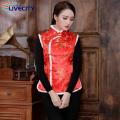 Women New Year Coat Chinese Style Sleeveless Festive Winter Coat. 