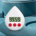 Digital Bathroom Clock Waterproof Shower Clock Timer Temperature Humidity Visual Countdown Timer Wall Clock White. 