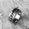 Spinner Ring Chain Ring Silver Stainless Steel For Men-Boys. 
