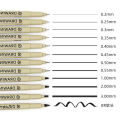 12 pieces combination needle pen set black water-based waterproof 0.8 comic hook line hand-painted 0.1mm art drawing. 