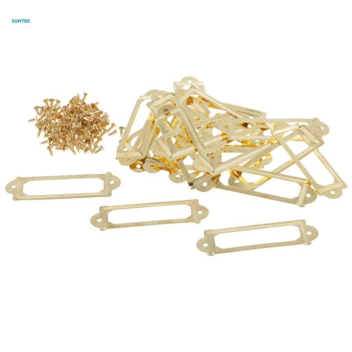 40pcs%20Screw%20Label/Card%20/Tag%20Holder%20Drawer%20Label%20Pull%20Label%20Frames%20Metal%20G%20-%20Image%207