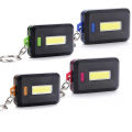 Portable Mini COB LED Keychain Flashlight 3 Mode Key Chain Keyring Flash Light Lamp Torch Pocket Emergency Light （Batteries not included）. 