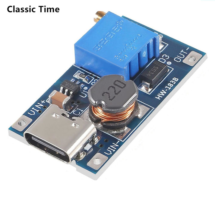 MT3608 DC-DC 2A Step Up Adjustable Boost Module Power Supply Booster Module With Type-C USB 2V-24V to 5V 9V 12V 28V for Arduino