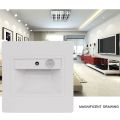 2Pcs Recessed in Steps Ladder Wall Lamps Led Stair Light PIR Motion Sensor Infrared Human Body Induction Step Lamp 1.5W Stairway Aisle Lamp. 