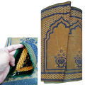 Velvet Prayer Mats, Prayer Rug & Prayer Carpet | Green Color Soft Masjid Carpet Saf Matt | Quilted Jai Namaz Dari Saff Chatai | Islamic Muslim Salah Mat | Muslim Pray Rug Namaz Sajadah Mat | Masjid Carpet Saaf. 