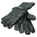 Mens Bike Bicycle Real Leather Gloves Winter Fleece Lined Soft Comfy Cycle Driving Black Thermal Gloves. 