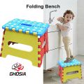 Multi-Purpose Folding Stool With Ultra Strong Durability Foldable Bright Colorful Step Stool Lightweight Stool ( Medium Size ). 