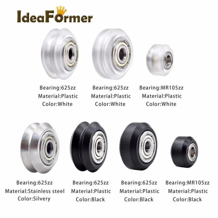 Parts C Openbuilds Plastic Wheel POM MR105ZZ 625ZZ V-slot Bearing Bore 5mm Passive Round Gear Perlin Wheel Pulley