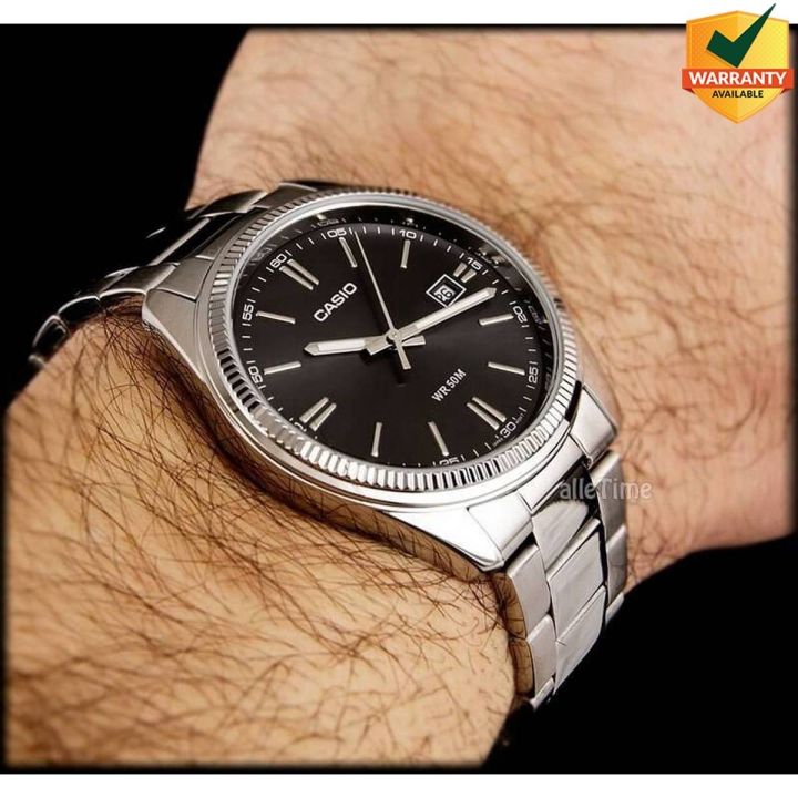Original Casio - MTP-1302D-1A1VDF - Stainless Steel Wrist Watch for Men