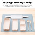 Lunch Box Large 3-layer Bento Box with Fork Spoon Perfect for School Office Lunches 1000ml Capacity. 