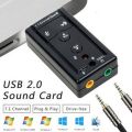 EXTERNAL USB AUDIO SOUND CARD ADAPTER VIRTUAL 7.1 CHANNEL USB 2.0 MIC SPEAKER AUDIO MICROPHONE 3.5MM JACK CONVERTER FOR PC , External USB 2.0 Virtual 7.1 Channel Audio Splitter Sound Card Adapter for PC/Laptop. 
