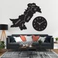Pakistan Wooden Map Wall Clock Decorative Modern Design Wall Décor - Wooden World Map Clock - Wooden Wall Clock. 