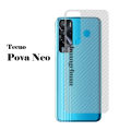For Tecno Pova 6 pro back film 3D Carbon Fiber Rear Protective Film 10pcs/1pcs Pova5 5 pro 4 3 2. 