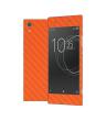 Sony Xperia XA1  Carbon Fiber Texture Mobile Skin -Orange. 