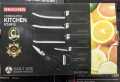 5pcs Kitchen knife set, high-grade black steel knife set Gift knife Stainless steel kitchen utensils household knives. 