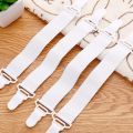 4pcs Elastic Gripper Holder Suspender Bed Sheet Fasteners Bed Sheet Grippers Double Head Clips Home Fixing Slip-Resistant Belt. 