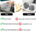 SP Dealz 1/2/5/10 PCS Three Layer Steel Wire Dishcloth, Multi-Functional Non-Scratch Wire Dishcloth, Wet and Dry Cleaning Rags, Stainless Steel Cleaning Cloth, Kitchen Rags for Cookware, Plates, Stove tops. 