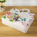 Butterfly Printing Non-woven Fabric Shopping Bag Foldable Reusable Tote Pouch Waterproof Storage Bag Women Travel Grocery Bags. 