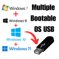 Windows 7, 8.1, 10 & 11 All in One Multiple OS Bootable USB. 