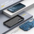 Lenuo for Samsung Galaxy S25 Edge Phone Case Magnetic Stand Luxury Anti-fall Back Cover Three Anti-fall Phone Case Comfortable Feel. 