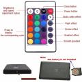 RGB Waterproof LED Strip Light 5M RGB DC 12V LED Strip With Remote Control 5A Power Adapter. 
