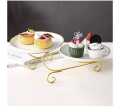 Without Plates Cake stand Ceramic Cake Display Stand Fruite PlateSnack Cake Dessert Display Stand Storage Rack Room Dried Fruit Using For Home DecoraMulti-layer Cupcake Stand Light Luxury Dessert Table Wedding Party Cake Plate Afternoon Tea Snack Stand. 