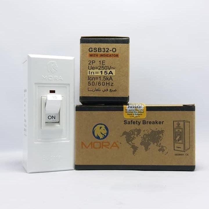 MORA Safety Breaker 10A, 15A, 20A - Safety Circuit Breaker with indicator, - Safety Breaker for Air Conditioner