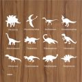 Pack of 12 Dinosaur Reusable Stencil For wall Painting Art DIY Home Decor, Album Crafts and Canvas. 
