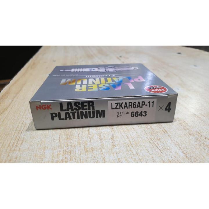 NGK Laser Platinum Spark Plugs LZKAR6AP11 6643 - 4pc