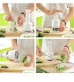 Handy Press Chop Onion Vegetable Chopper Cutter with Stainless Steel Cutting Knife Kitchen Gadget. 