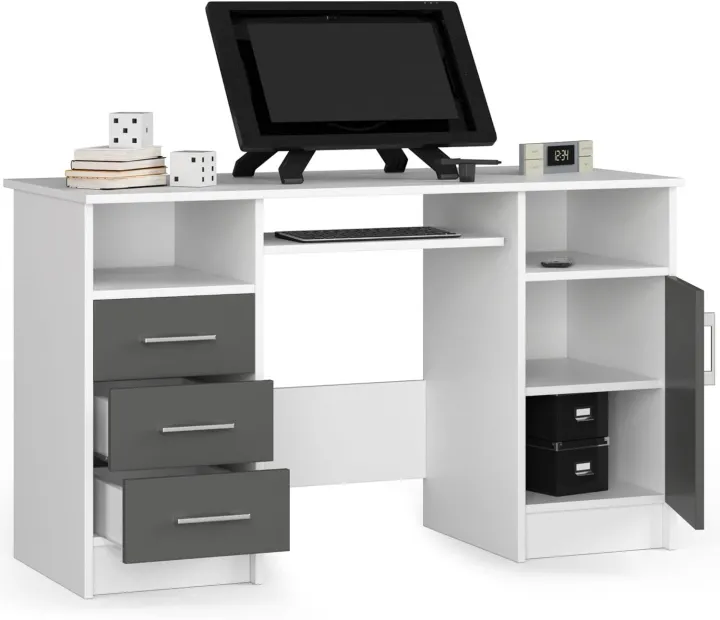PC%20Desk%20with%20Keyboard%20Tray,%20Desk%20Table,%20Computer%20Table,%20Desk%20Table,%203%20Drawers,%201%20Storage%20Compartment%20with%20Door,%202%20Open%20Storage%20Compartments,%20-%20Image%202