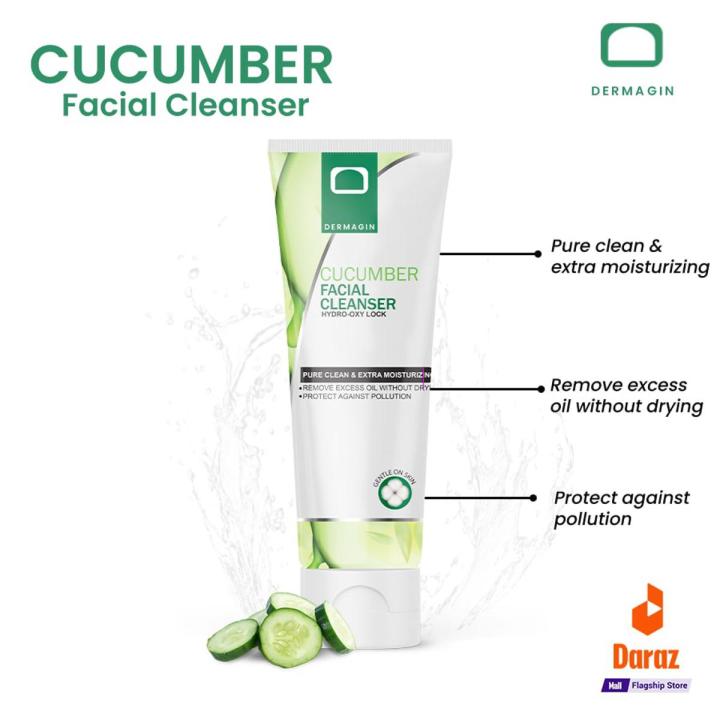 Dermagin Cucumber Facial Cleanser hydro Oxy lock 100gm Tube