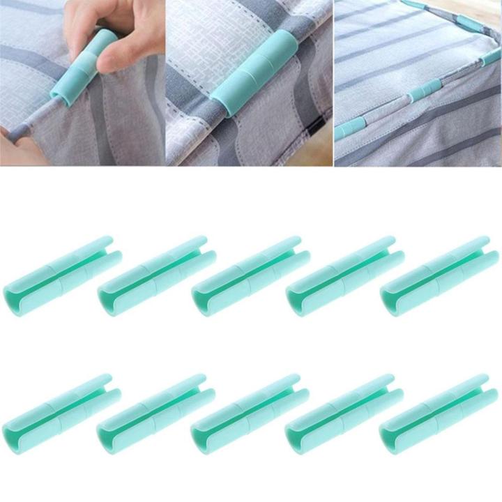 Pack of 1(12Pcs) Bed Sheet Fixing Grip Bed Cover Clip Anti-slip Clamp Mattress Holder for Bed Sheet Clothes Paper and Home