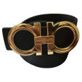 Best Quality Black Color Belt with Golden aa Color Buckle For Women-Men. 
