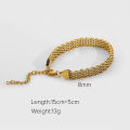 Titanium Steel Watch Belt Stacking Bracelet Necklace For Women Occident Metal Texture Bracelet Collar Jewelry Gifts Qoddess. 