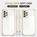 (Free Lanyard) Luxury 6D Plating Case for Samsung Galaxy A52 5G / 4G A52S 5G Back Cover Soft Silicone Square Frame Shiny Bling Phone Cases. 