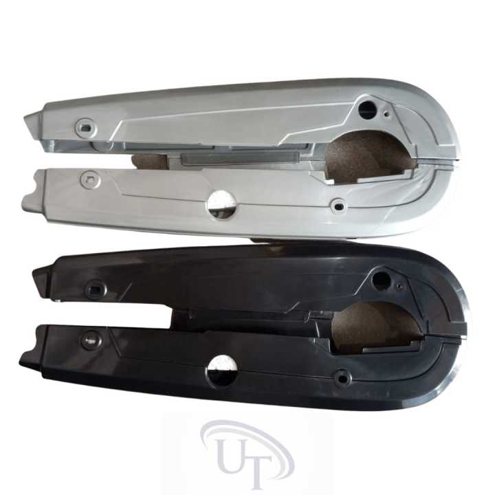 Chain%20Cover%20Plastic%20Set%20for%20all%2070%20cc%20bike%20Silver/Black%20colour%20-%20Image%202