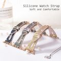 Changes Color Shiny Jelly Bracelet for Apple Watch Band 41 45mm 38 42mm 40 44mm Women Bling Silicone Strap for iwatch 7 6 5 4 3. 
