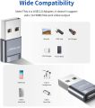 JSAUX USB C Female to USB A Male Charger Adapter Type C Power Converter Compatible for iPhone 13 12 11 Pro Max, Apple Watch Series 7, Samsung S20/S10/S9/S8 Grey. 