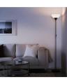 IKEA Uplight - Floor Lamp - Black With White Shade. 