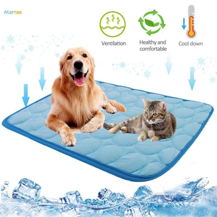 Dog Cooling Mat Cooling Pad Bed for dogs and cats Kennel Pad Breathable Machine Washable , blue XS