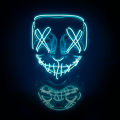 Douyin same v for vendetta LED scary full face mask Halloween glowing grimace horror graffiti party. 