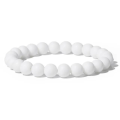 High-Quality Natural Stone Bracelets For Men, Couple Distance Beads Black Lava Rock Stone, White Stretch Charm Strand Bracelet For Boys And Girls, Men Jewelry. 